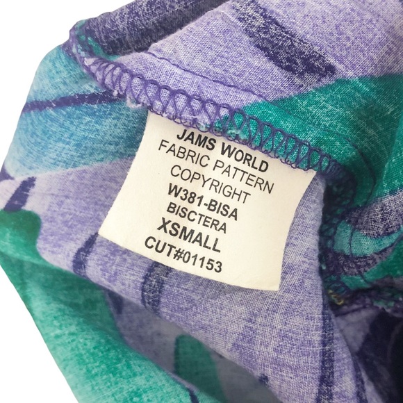 VINTAGE Jams World Tropical Floral “Bisctera” Print Midi Tank Dress Side Slit - Picture 8 of 10